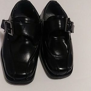 Felipe stephano Sz 5M toddler black dress shoes